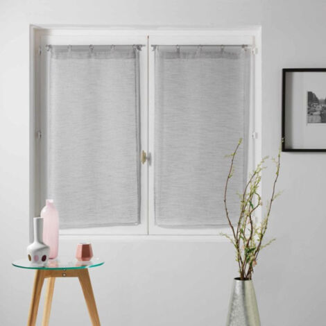 Paire De Voilages "Milza" 60x90cm Gris