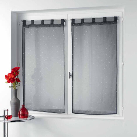 Paire de Voilages "Orion" 60x160cm Anthracite