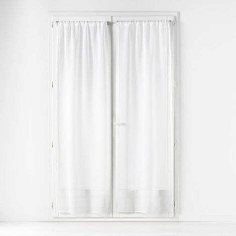 Paire de Voilages Passe-Tringle "Carlin" 70x240cm Naturel