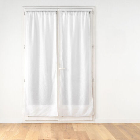 Paire de Voilages Passe-Tringle "Dandy" 70x200cm Blanc