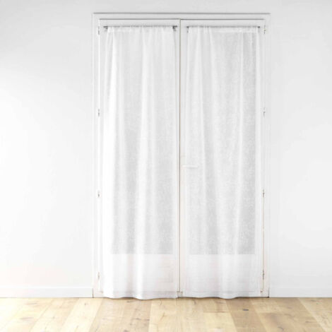 Paire de Voilages Passe-Tringle "Karla" 70x200cm Blanc