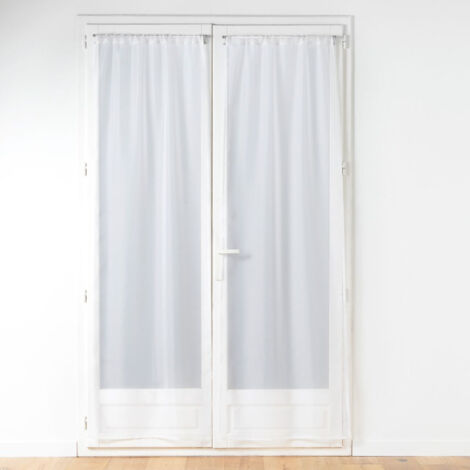 Paire de Voilages Passe-Tringle "Voiline" 70x200cm Blanc