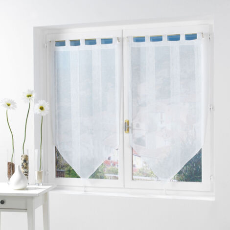 Paire de Voilages "Salina" 60x120cm Blanc