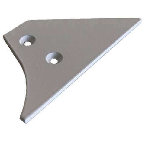 Paire d'embouts Aluminium pour Porte Tablette (Laqué Blanc RAL 9003) HOMEWELL
