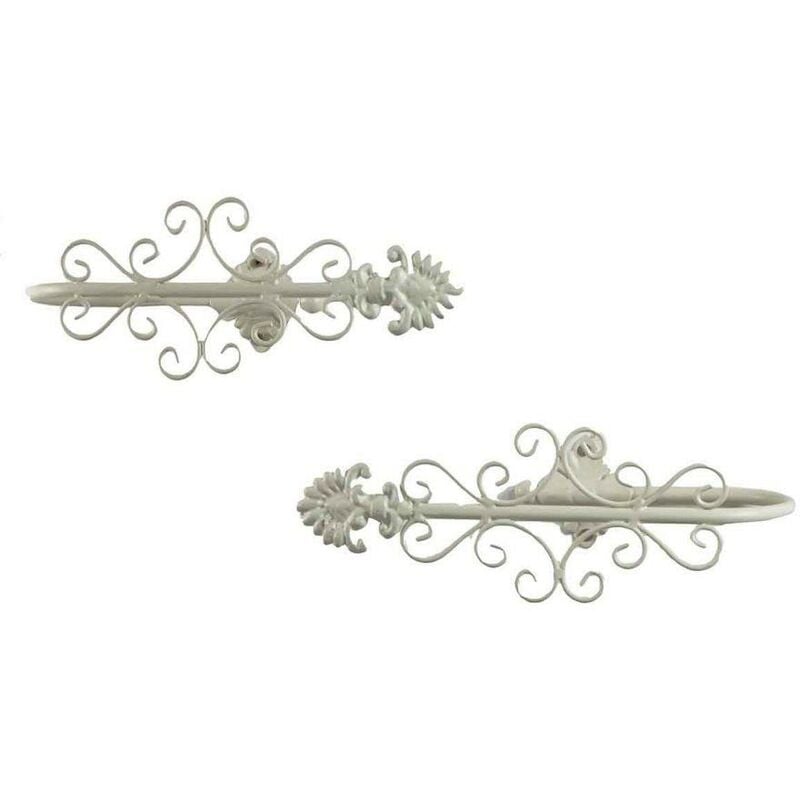 Paire d'embrasses en fer blanc cm26x10h9,5