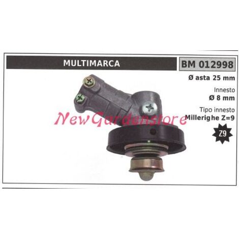 Paire d'engrenages coniques pour débroussailleuse 012998 Arbre Ø  25 Ø  5.5x7 ovale petit