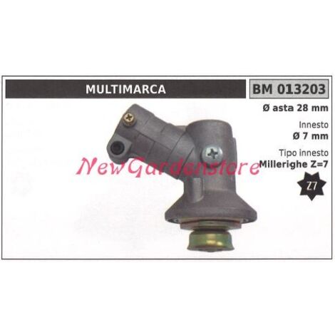 Paire d'engrenages coniques pour débroussailleuse 013203 Arbre Ø  28 tige Ø  7 millerighe Z 7
