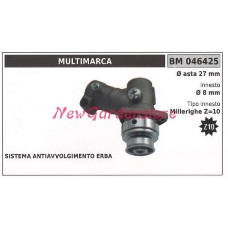 Paire d'engrenages coniques pour débroussailleuse 046425 Arbre Ø  27 tige Ø  8 millerighe Z 10
