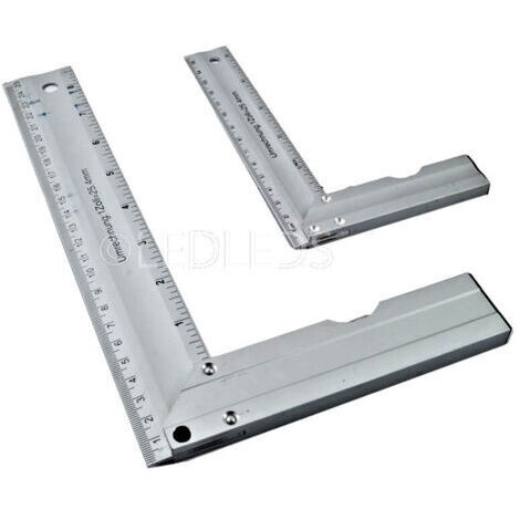 Paire D'équerres En Aluminium Kit 2 Pièces Avec Bulle Et Angle à 45°