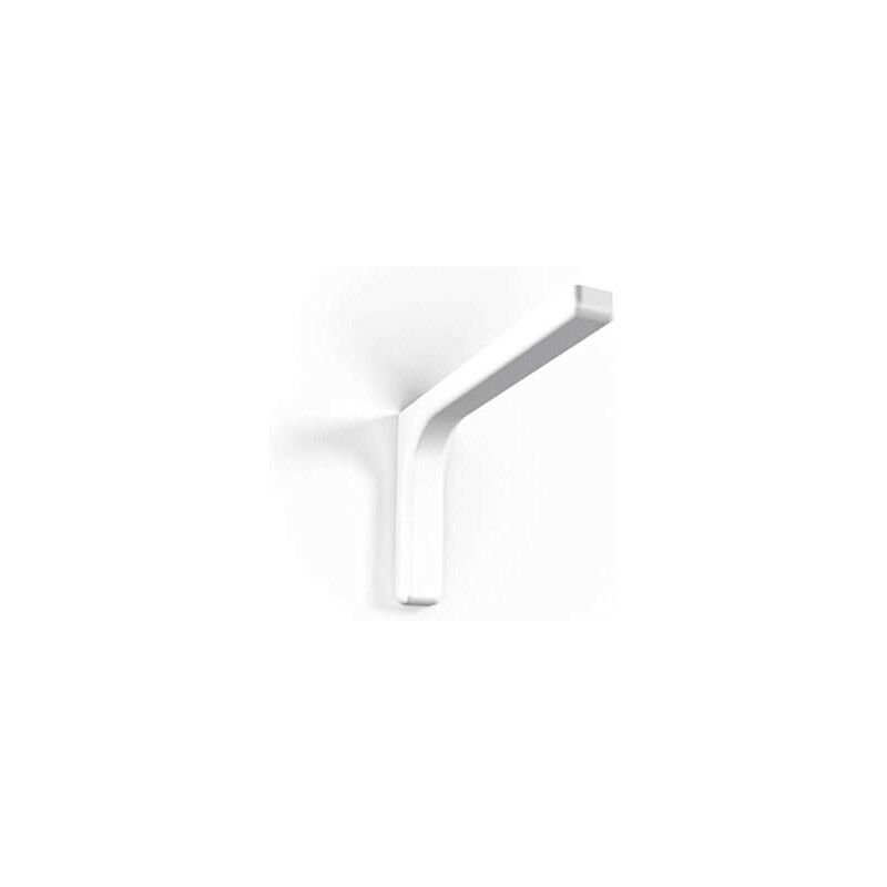 Support d'étagère Leonardo 18 cm en acier recouvert de plastique blanc pour meubles de maison
