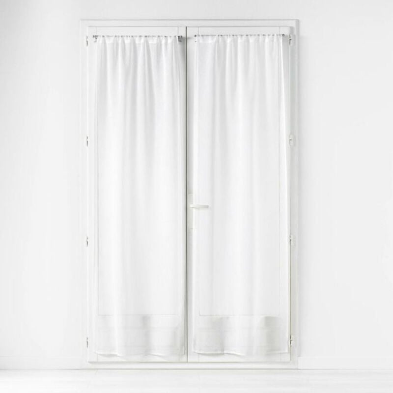 Paire droite passe tringle 2 x 70 x 200 cm voile tisse carlin Naturel