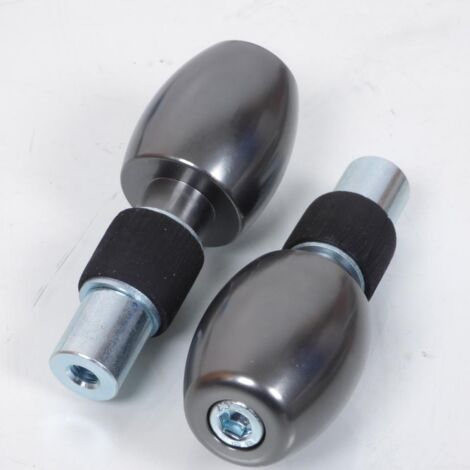 Paire embout de guidon LSL type Obus coloris Titane diamétre 18mm