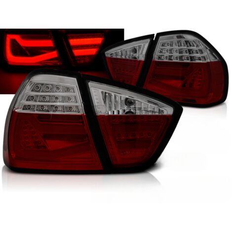 Paire feux arriere BMW serie 3 E90 Berline de 2005 a 2008 LED BAR rouge fume