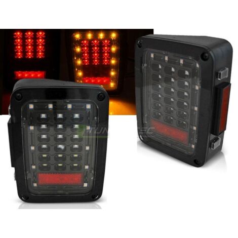 Paire feux arriere Jeep Wrangler JK 07-18 FULL LED Noir