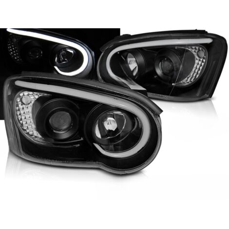 Paire feux phares Subaru Impreza 2003 a 2005 Tubelight Led Noir-34553258