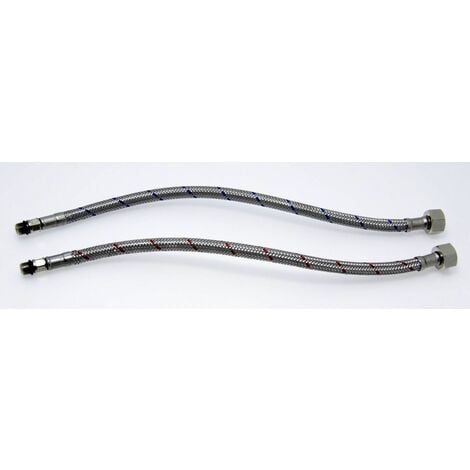 Paire flexibles alimentation M10x1 G3/8 450mm