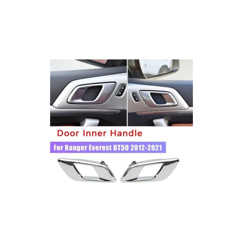 Paire gauche et droite Ford Ranger 2012-2021 Everest 2015-2021 Mazda BT50 2012-2019 Poignée de porte intérieure de voiture chromée