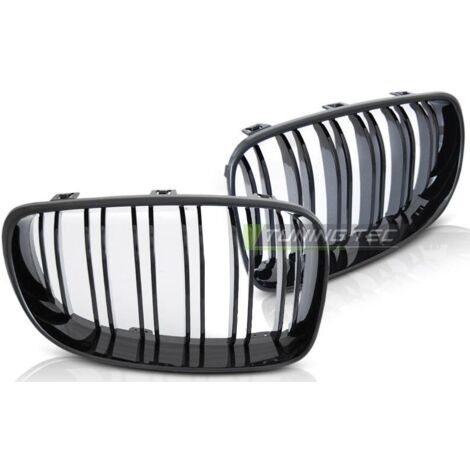 Paire grilles calandre BMW serie 1 E87/E81/E82/E88 07-11 look sport noir brillant-39462347