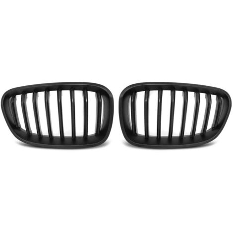 Paire grilles calandre BMW serie 1 F20/F21 de 2011 a 12/2014 Noir mat-27318120