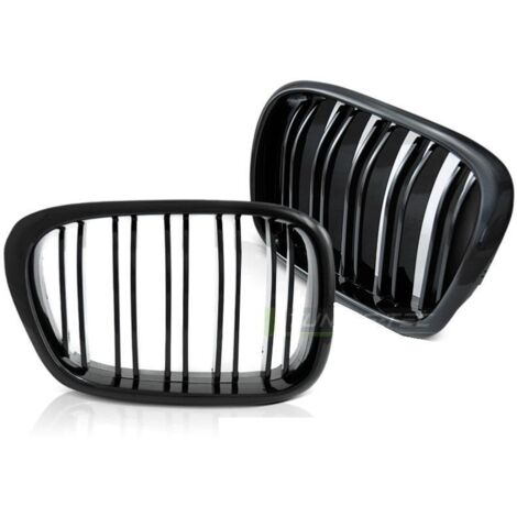 Paire grilles calandre BMW serie 5 E39 95-03 look sport noir glossy-38502294