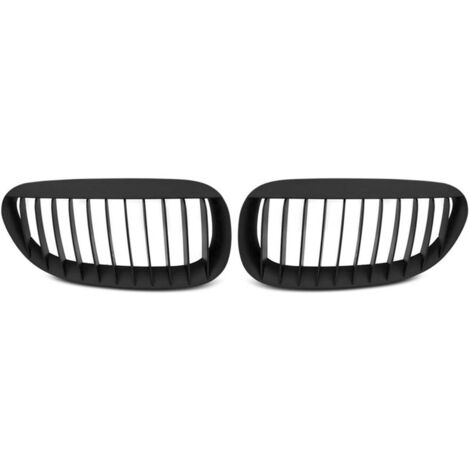 Paire grilles calandre BMW serie 6 E63/E64 de 2002 a 2010 Noir mat-27318117