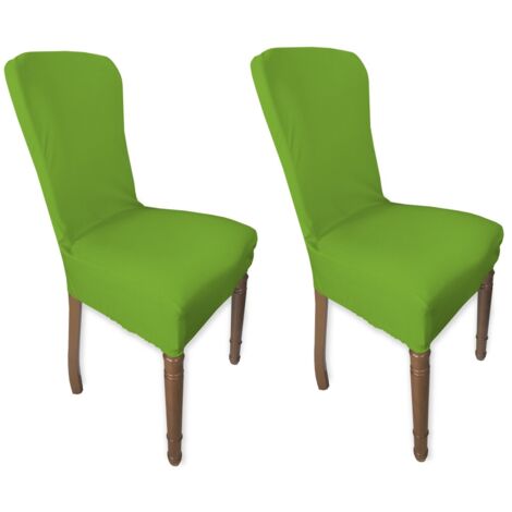 PAIRE housse de chaise TRONÇON de ROME, résistant aux taches VERT