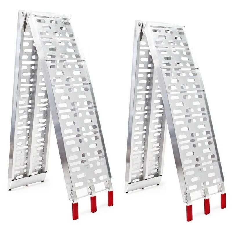 Paire Rampe de chargement moto pliable 340 kg 228 cm de long