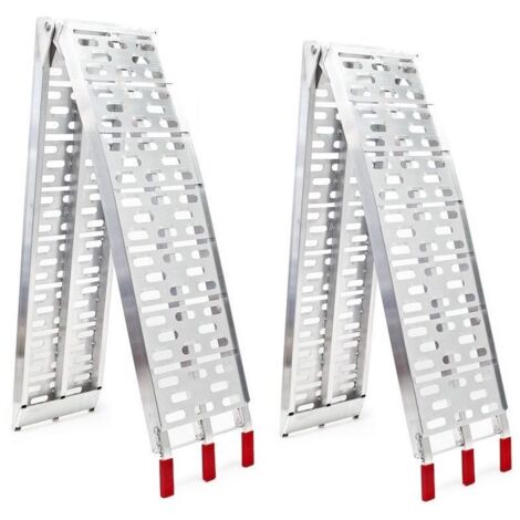Paire Rampe de chargement moto pliable 340 kg 228 cm de long