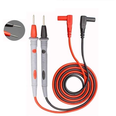 Paire Sondes de Multimètre Cable 1M, 1000V / 20A /CAT III/IV Pointe de Touche Multimetre，Câble de test multimètre, sonde multimètre, câble de test multimètre, kit de test électrique en silicone souple
