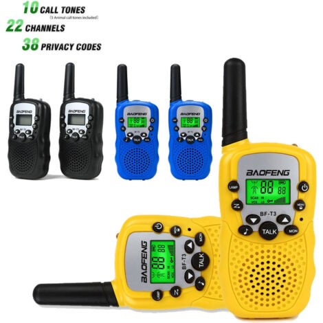 Paire Talkie-walkie Vox Transceiver Coloré 2 Pcs Radio Baofeng Bf T3