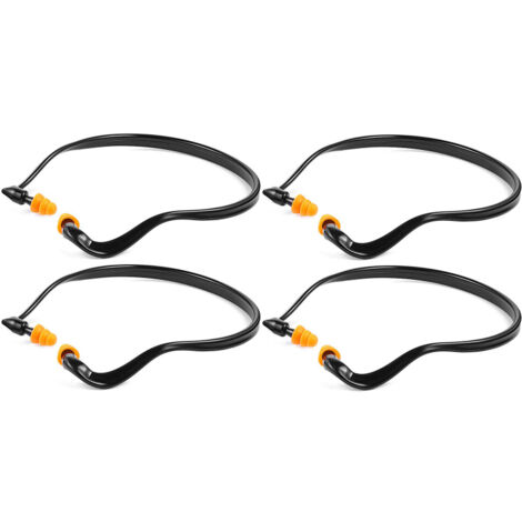 paires de bouchons d'oreille en silicone avec élastique - Bouchons d'oreille réutilisables pour le tir, la construction, le travail, la chasse et le stand de tir. Protection auditive et réduction du b