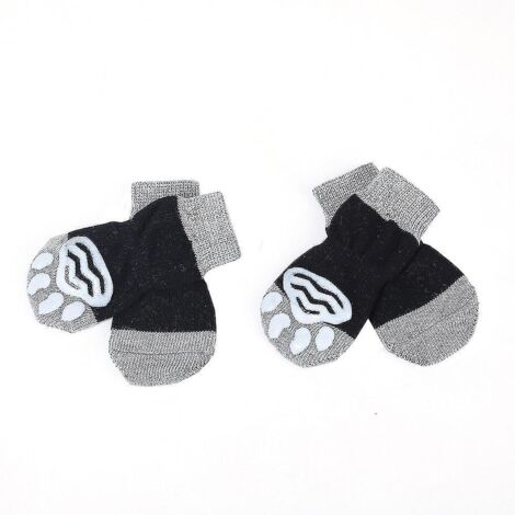 paires de chaussettes antidérapantes avec coussinets en caoutchouc pour chiens et chats - Protègent les pattes et les sols, pour petits et grands animaux