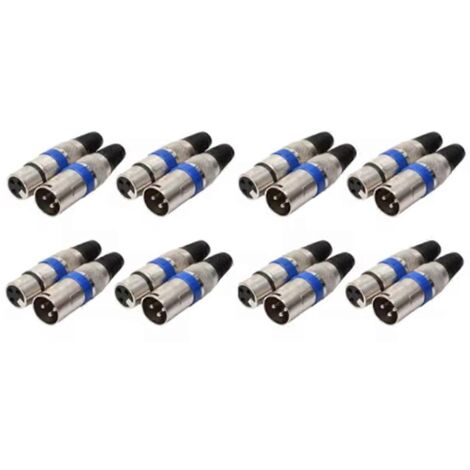 paires de connecteurs XLR 3 broches pour microphone audio MIC XLR mâle--