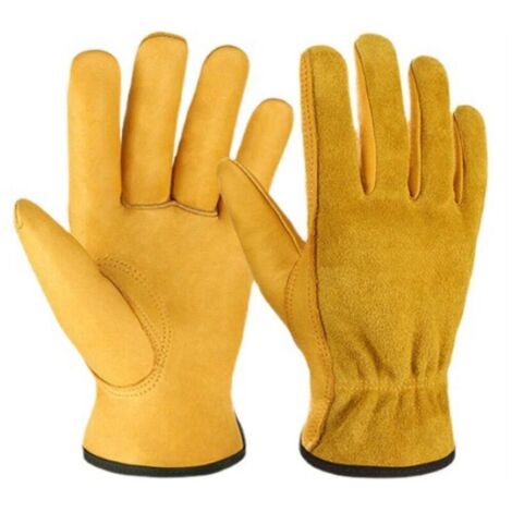 paires de gants de jardinage résistants aux épines pour homme et femme, respirants et confortables, gants de travail de sécurité en cuir durable pour jardin, cour, mécanicien, soudure