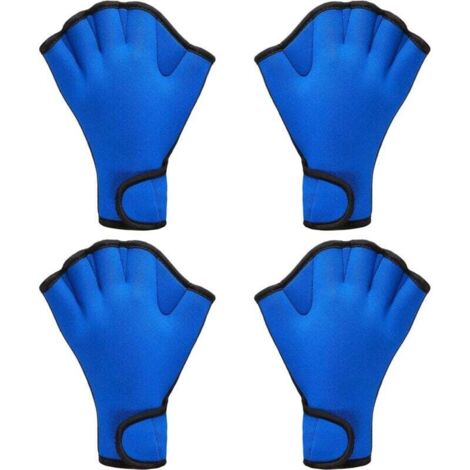 paires de gants de natation Aqua Fit Gants d'entraînement de natation Gants en néoprène Webbed Fitness Gants d'entraînement de résistance à l'eau pour la natation et la plongée avec dragonne