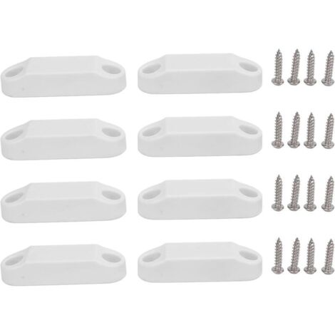 Paires de verrous magnétiques pour portes de camping-cars, résistants aux intempéries et avec supports, blancs