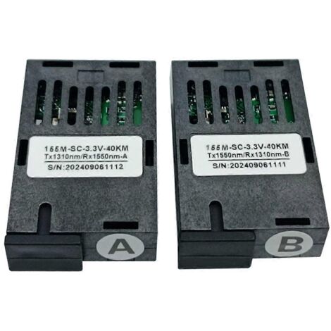 paires d'émetteurs-récepteurs 1X9, fibre monomode SC 155 Mb/s