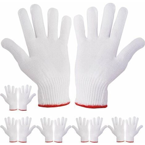 Pairs Hand Work Gloves Safety Grip Protection Thicker Work Gloves Knitted