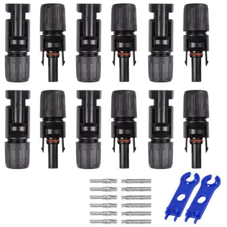 NICEONE Pairs MC4 Male/Female Double Rings Waterproof Seal Solar Panel Cable Connectors