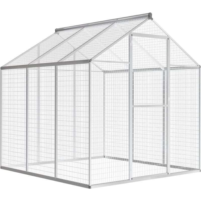 

Pajarera de exterior de aluminio 183x178x194 cm - Plateado