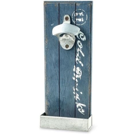 Pajoma 44578 - Apribottiglie da parete con pannello in legno e scritta in lingua tedesca