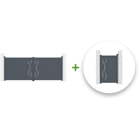 Paket Drehtor LIFE 400 x 160 cm + Tor LIFE 100P160 cm
