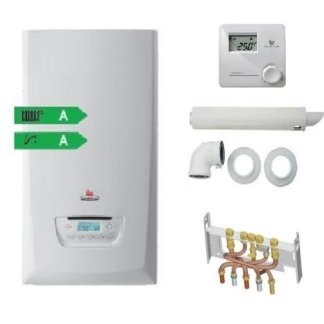 PAKET GAS-WANDHEIZKESSEL THEMAPLUS CONDENS F25 SAUNIER DUVAL BACKSPLASH+VENTOUSE+THERMOSTAT