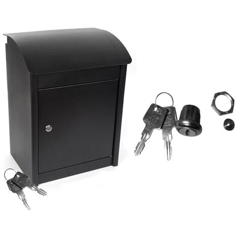 Paketbox mit Ersatzschloß & 4 Schlüsseln, Antidiebstahlsystem, Stahl HxB 50x42cm