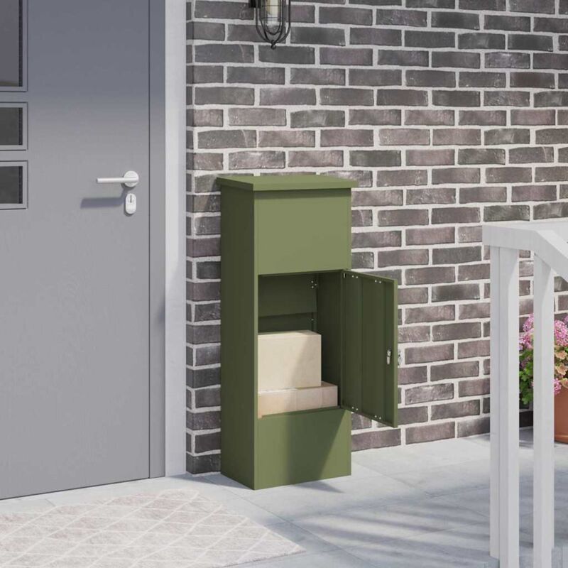 Paketdrop-box Olivgrün 44, 5 X 29 X 110, 5 Cm Stahl Vidaxl