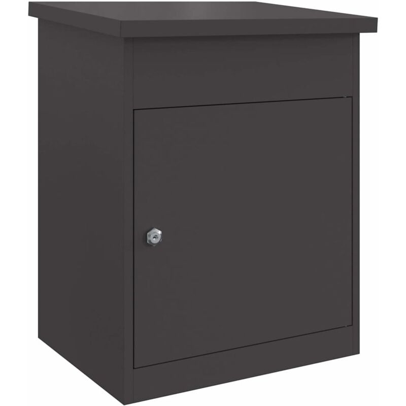 Paketdrop-box Schwarz 44 X 35 X 59 Cm Stahl Vidaxl