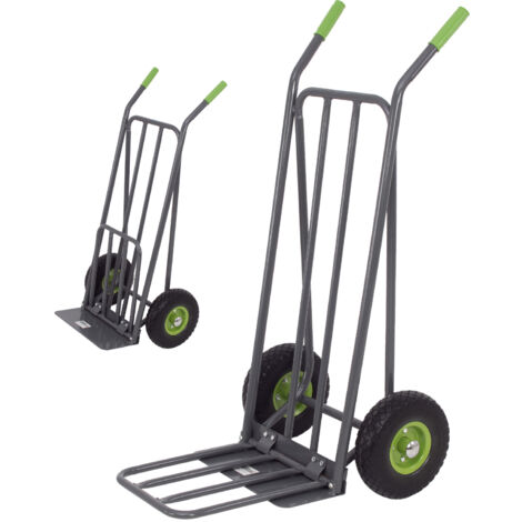Paketkarre mit extra Ladefläche 42 cm Traglast 250 kg Stahlrahmen klappbar Sackkarre Stapelkarre
