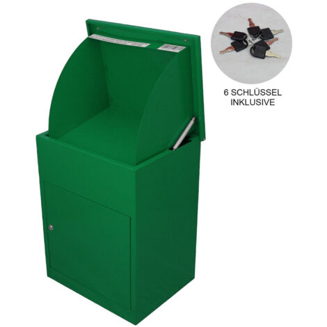 Paketkasten Paketbriefkasten Briefkasten für Pakete Briefkasten mit Paketfach Paketbox Postbox Paket-Dropbox Paketstation für zuhause Paket-Standbriefkasten Paket-Briefkasten abschließbar Grün