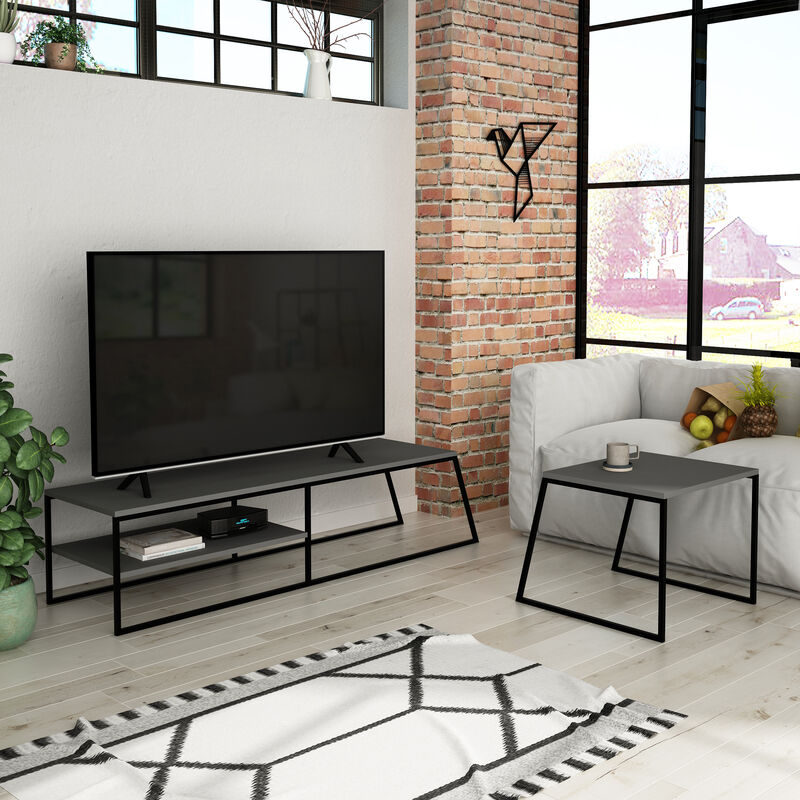 Decortie - PAL TV STAND - ANTHRACITE - Anthracite