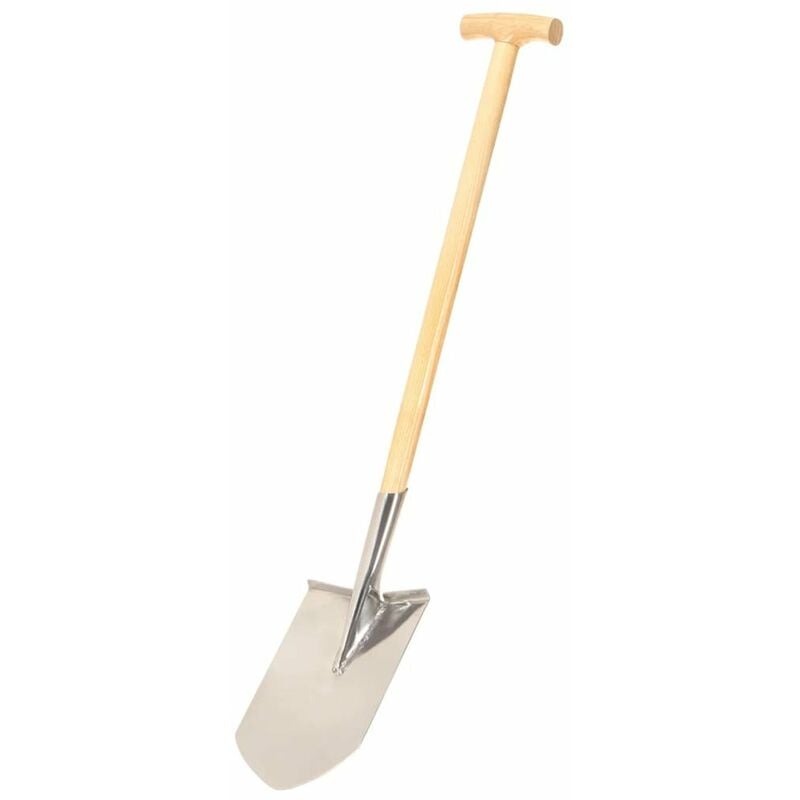 

Pala con punta de jardin con agarre en T acero inoxidable y fresno